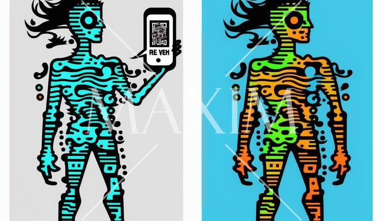 人間版QRコード（QRコードみたいに平板な人）：AI・デジタル思考人間