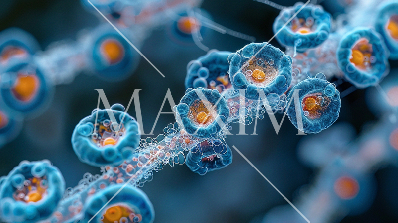 火星とかにいそうな架空の微生物の顕微鏡画像
