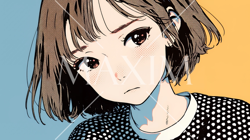 戸惑いの表情の若い女性：困惑した微妙な感情を浮かべた女性