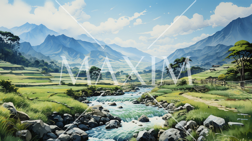 棚田のある里山の風景