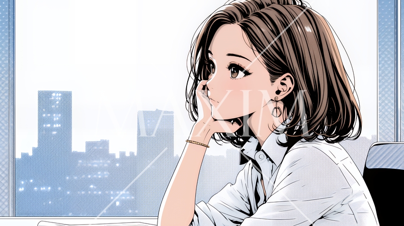 迷いに囚われ、決断できないビジネスウーマン