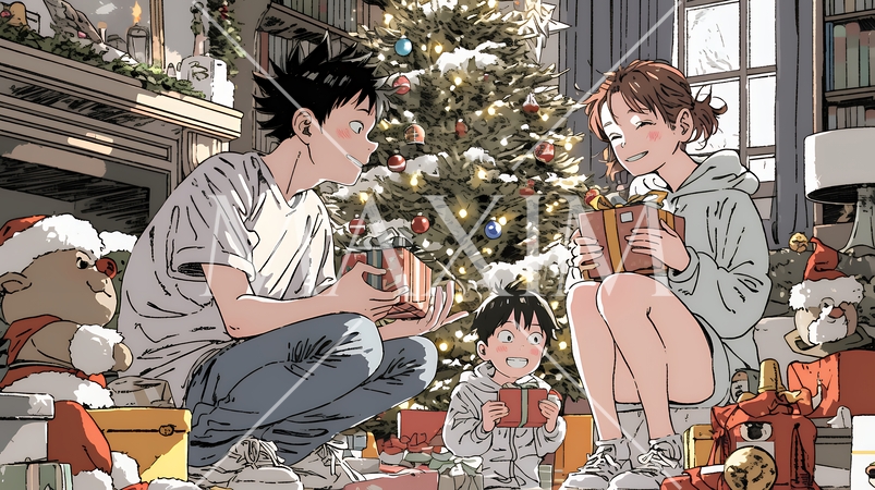 仲良し親子の楽しいクリスマス