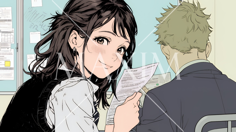 書類を確認するビジネスウーマン