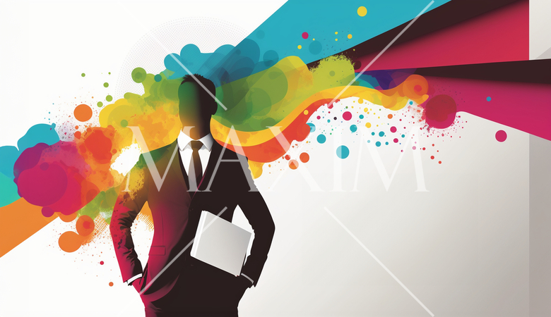 仕事の成功の抽象的イメージ：成功体験、昇進、業績向上