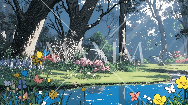 早春の日本庭園