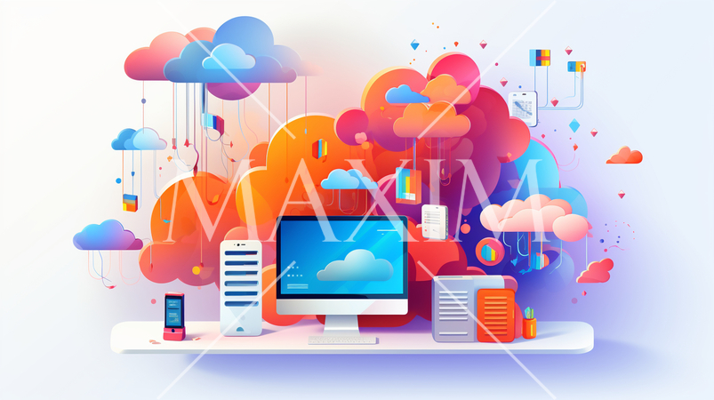 クラウドコンピューティング：クラウドベースのテクノロジーサービスの利用。