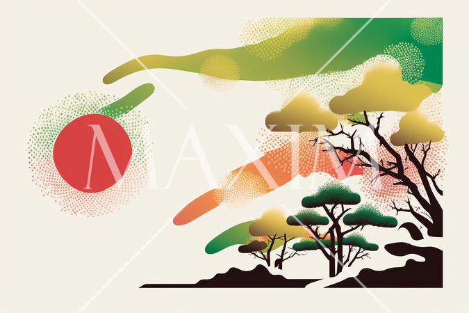 年賀はがき用の年賀状図案