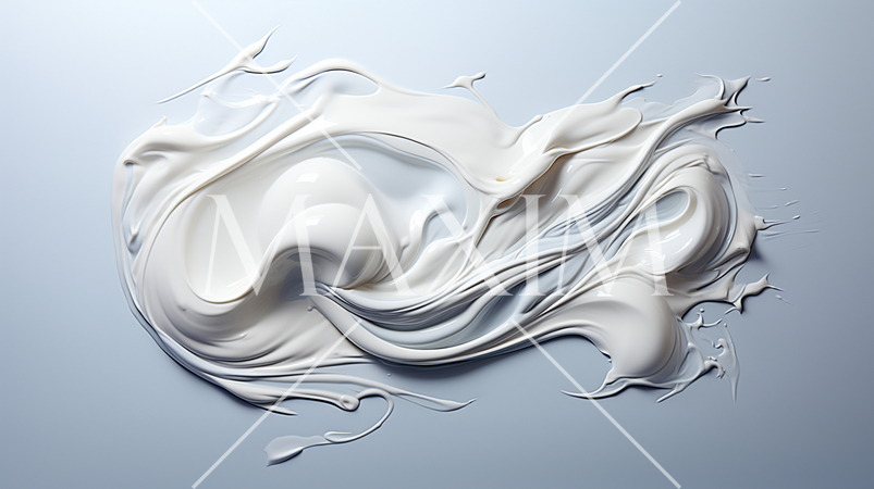 白い油絵の具を白い紙に盛り付けた背景画像：精緻CG