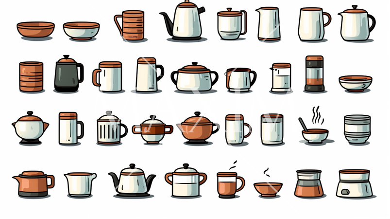 テーブルウェアのアイコンのリファレンスシート