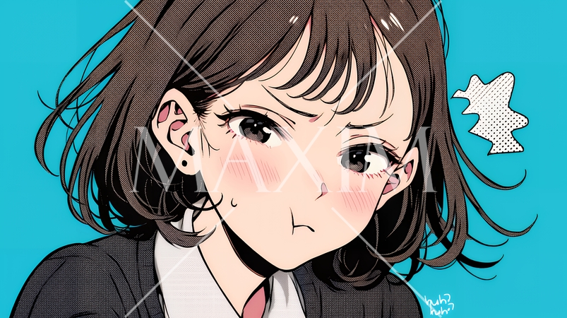 「はぁ？」と呆れた表情をしている女子高生