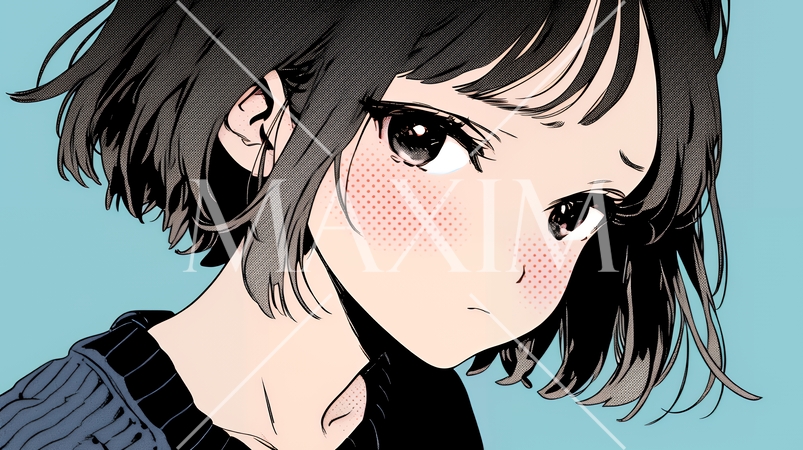 口をとがらせて不機嫌そうな顔をしている若い女性