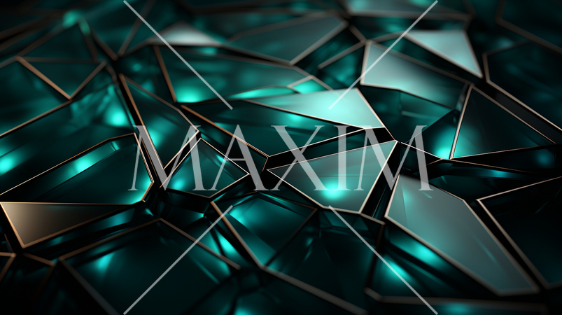 緑基調のジオメトリックな背景