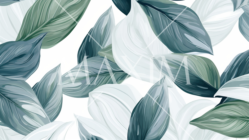 リーフパターン背景：モダンで洗練された雰囲気の抽象的なリーフのパターンの背景。