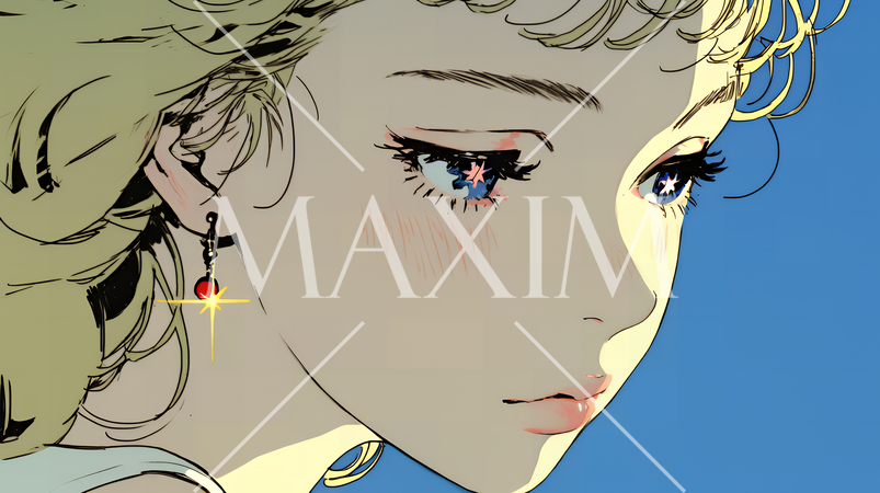 輝く瞳で見つめる好奇心旺盛な若い女性