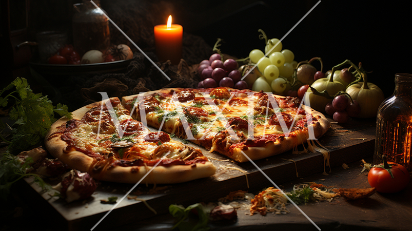 ピザパイの写実的なCG