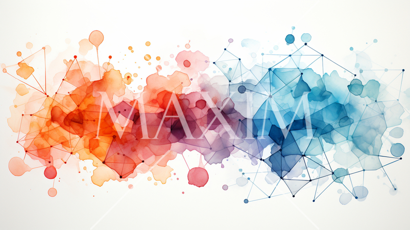 シンプルでポップで幾何学的な水彩画背景