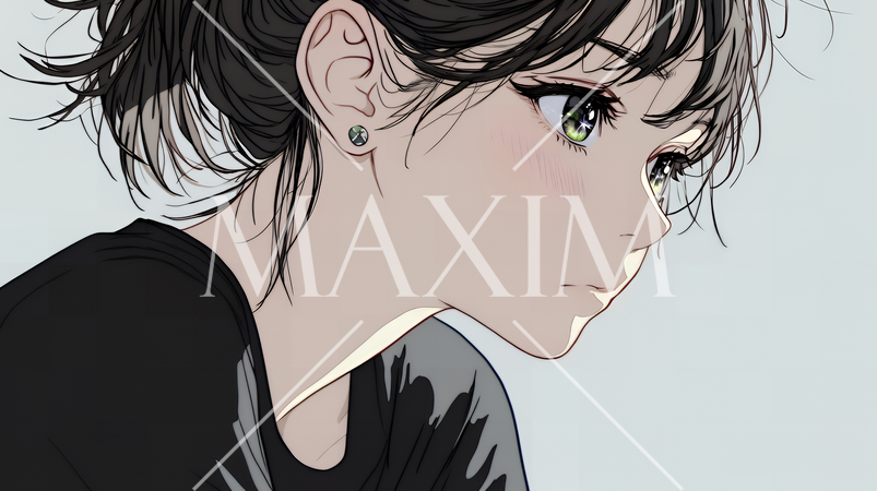 輝く瞳で見つめる好奇心旺盛な若い女性