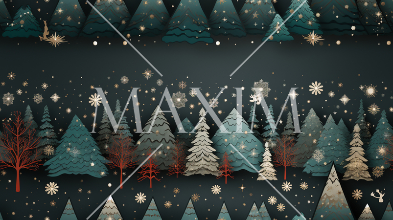 クリスマスツリーの連続パターン