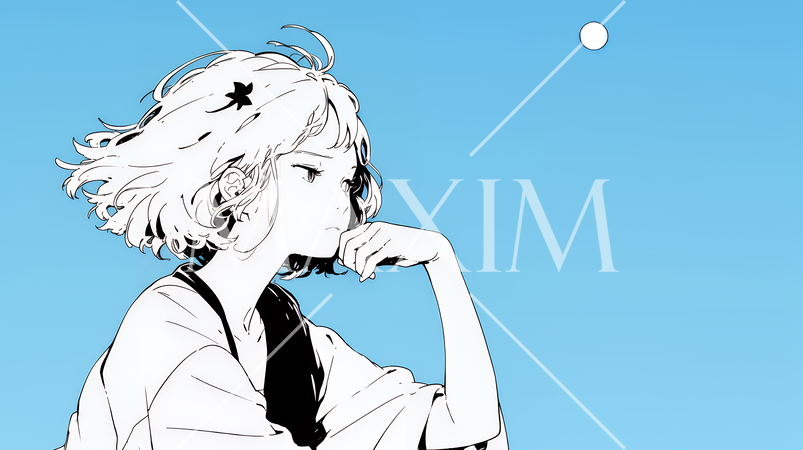 悟りの瞬間：人智では越えられない自然の摂理を知った瞬間（シンプルな色使い）