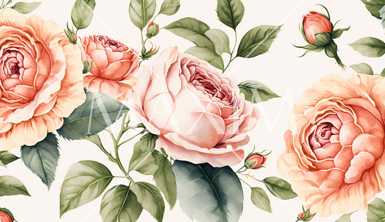 バラの花の水彩画