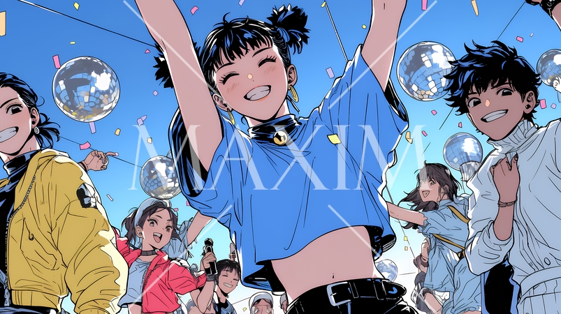 クラブで踊っている若者たち