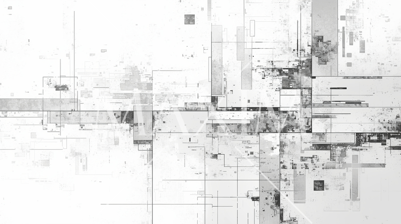 グリッド背景：直交する線で形成された格子状のパターンで、整然とした印象を与える