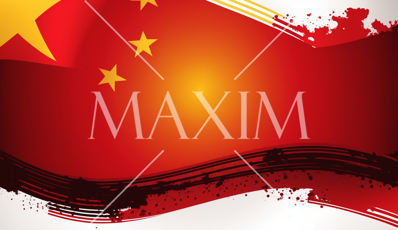 中国の国旗をモチーフにした背景