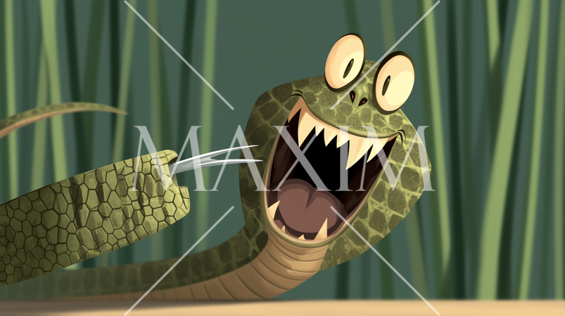 変な顔をしたユニークな蛇