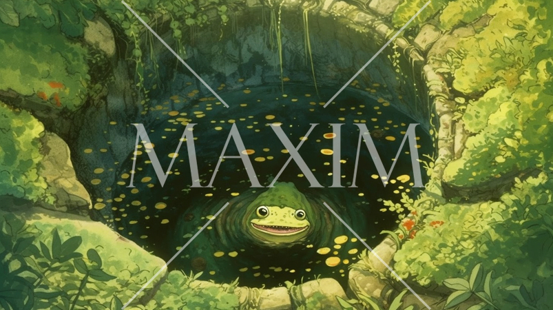 井の中の蛙大海を知らず：古井戸に落ちた蛙、自分だけの世界で満喫中