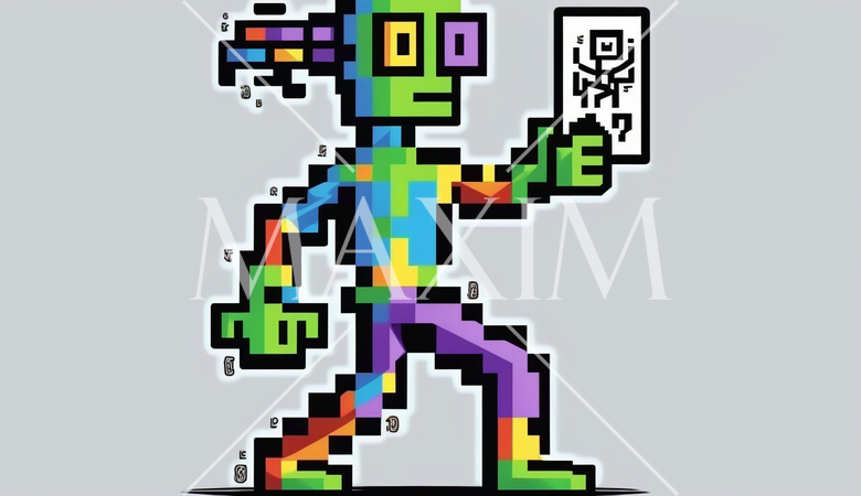 人間版QRコード（QRコードみたいに平板な人）：AI・デジタル思考人間