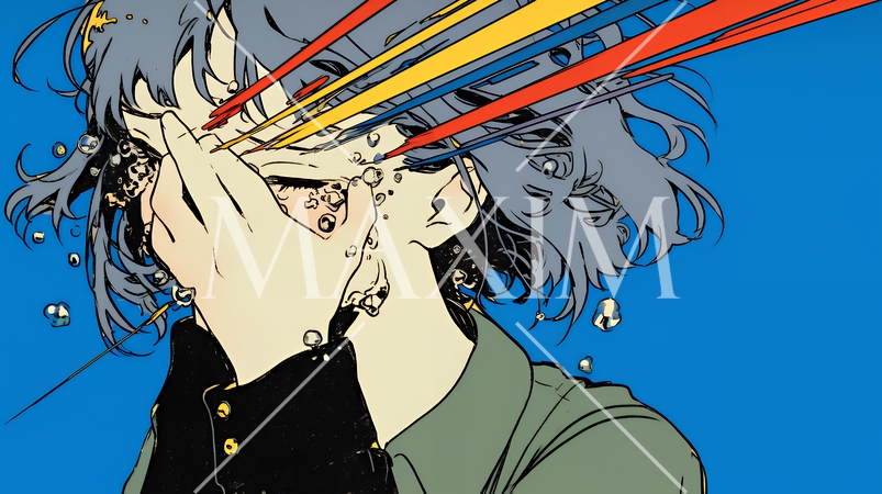 泣き崩れている女性