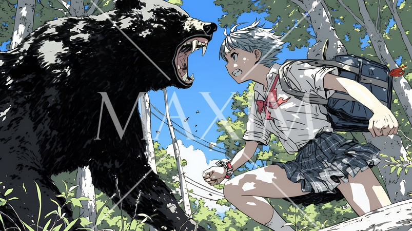 熊と戦う女子高生