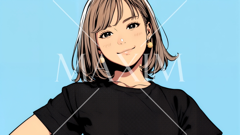 得意げな表情を浮かべている若い女性