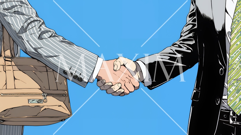 握手をしているビジネスパーソンたち