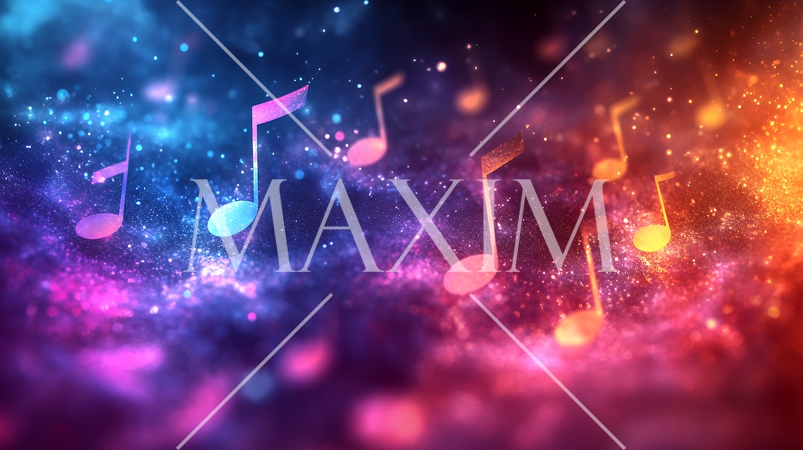 音符など音楽記号をテーマにした背景画像