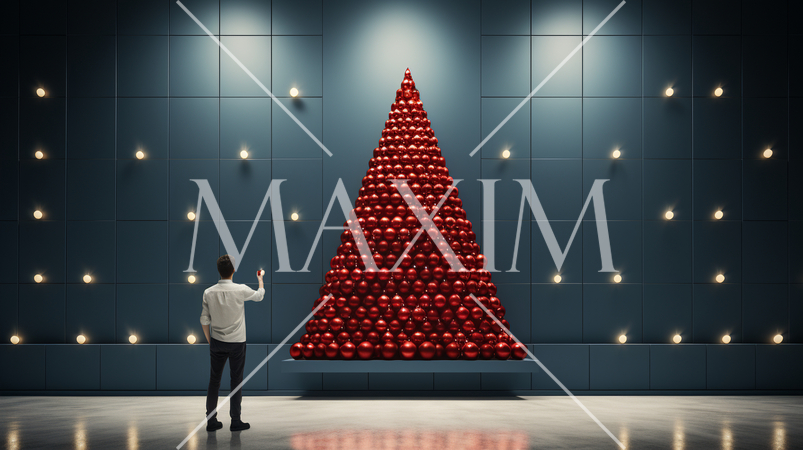 メリークリスマス：ミニマルアート（Minimalism）的表現の背景画像