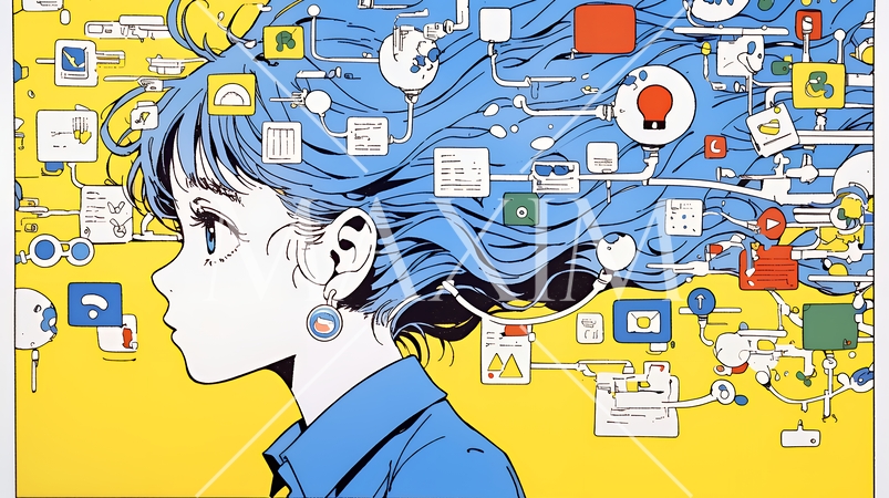 DX・AI・クラウドで進むデジタルトランスフォーメーション｜データネットワークのビジネスコンセプト