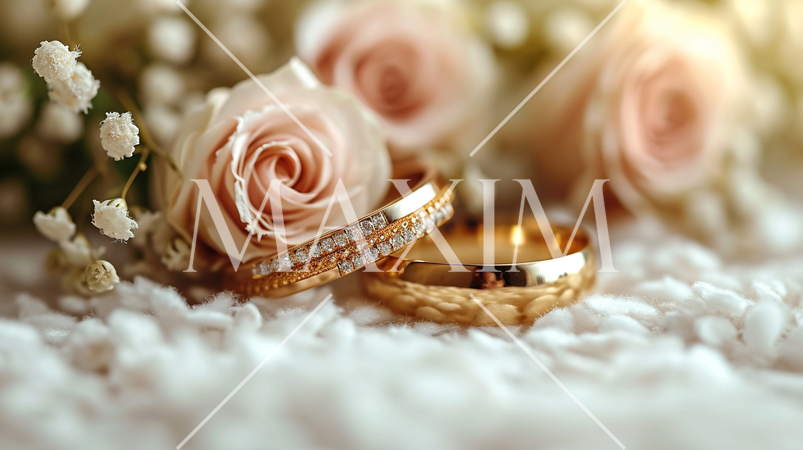 結婚式をイメージした白基調の背景画像