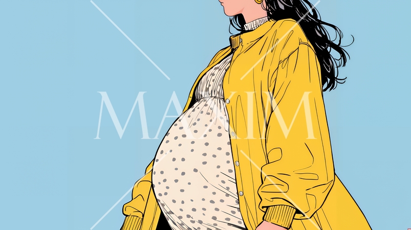 妊娠している若い女性