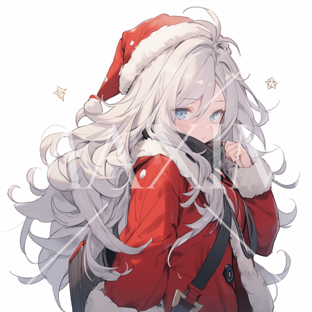 サンタクロースのコスプレをしている女の子