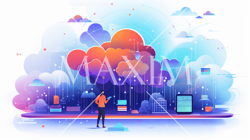 クラウドコンピューティング：クラウドベースのテクノロジーサービスの利用。