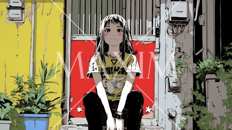 絶望：不安と絶望を感じている少女