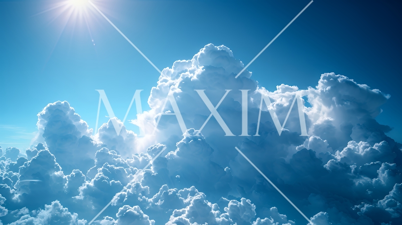 藍色の空と柔らかい積雲