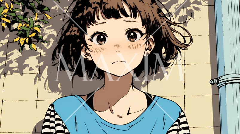 怯えた表情の若い女性