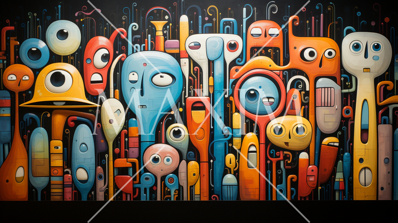 ことわざ：『十人十色』のキュービズムな表現