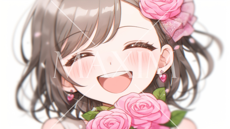 幸せいっぱいの花嫁が満面の笑みを浮かべている