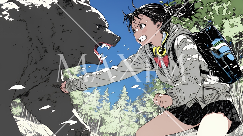 熊と戦う女子高生