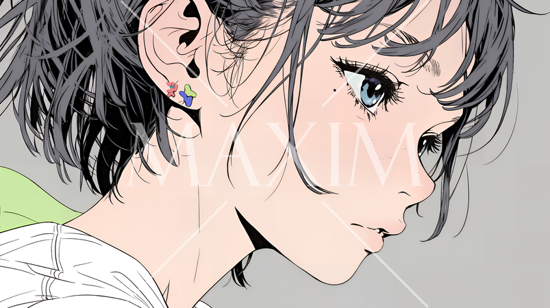 輝く瞳で見つめる好奇心旺盛な若い女性