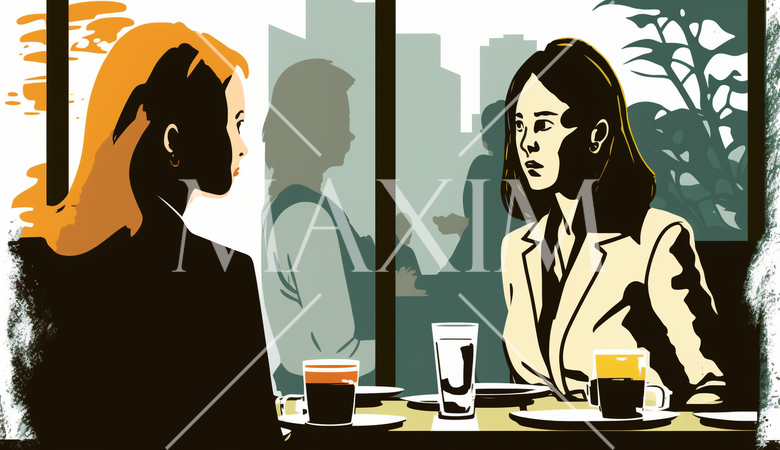 クライアントと商談中の女性：クライアントとのミーティング、顧客対応。