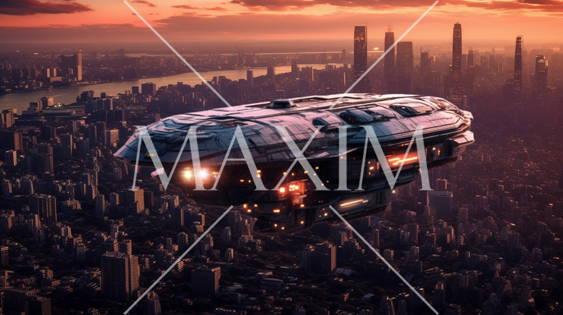 宇宙からの侵略者が大都市上空にやってきた